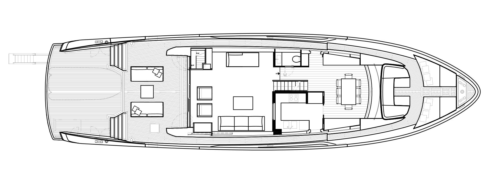 Sanlorenzo Yachts SX88 Main deck Version A Closed Galley